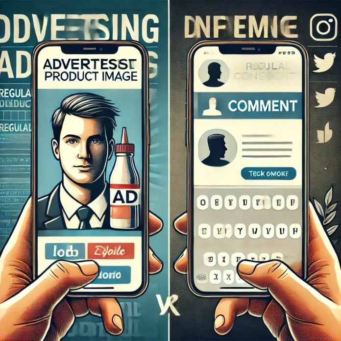 How is an Advertisement Different from a Comment from a Regular Consumer